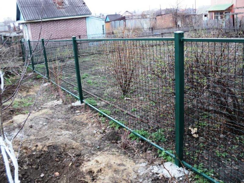 Забор из сварной оцинкованной сетки